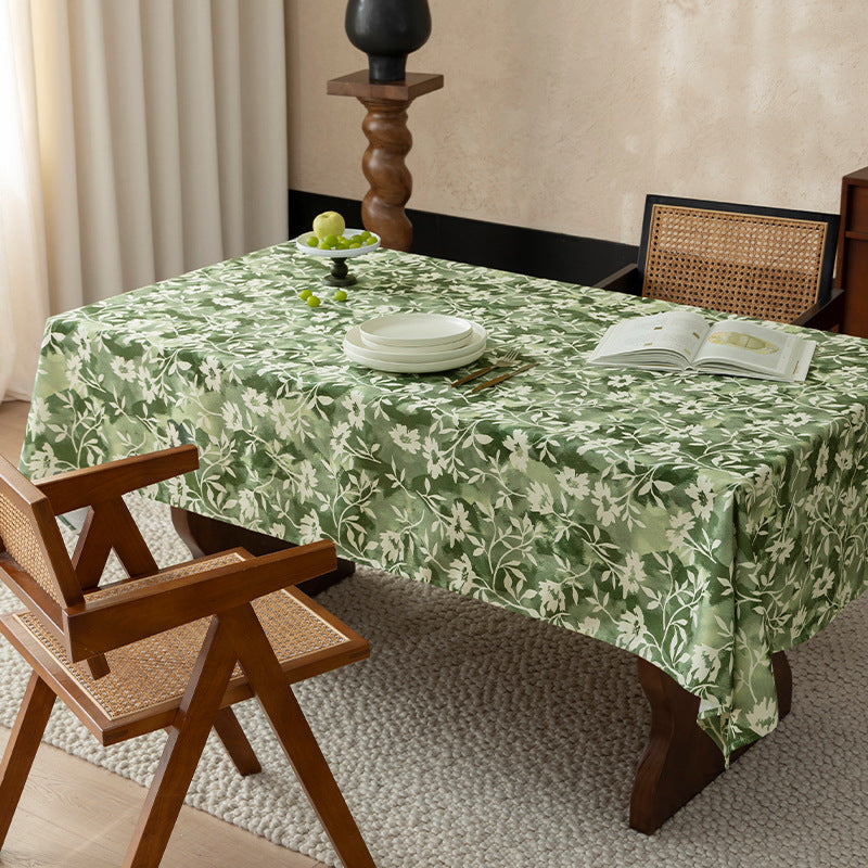 Floral Wax-Coated Tablecloth with Anti-Stain Surface and Fine Texture Kalsten