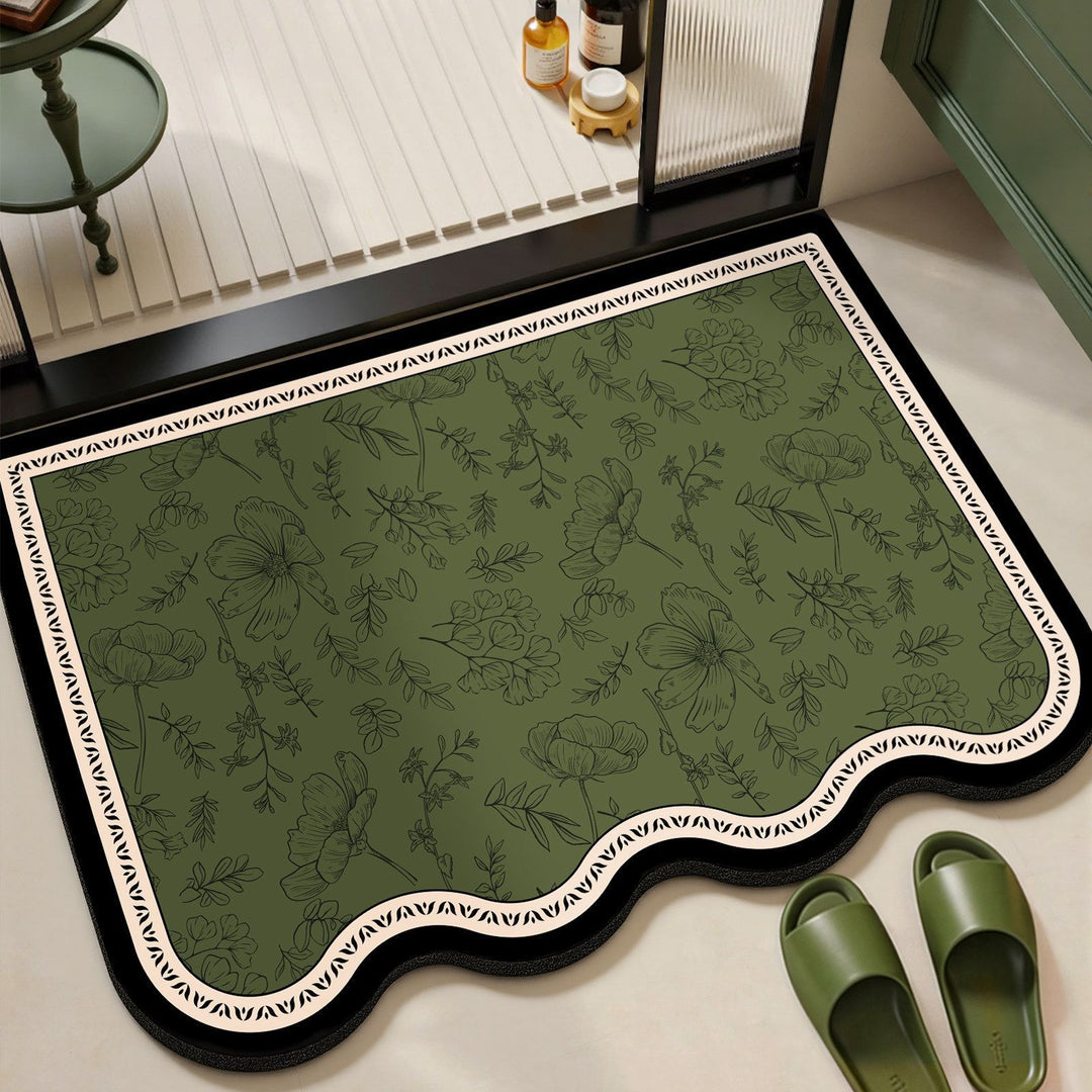 Elegant Vintage Floral Print Area Mat