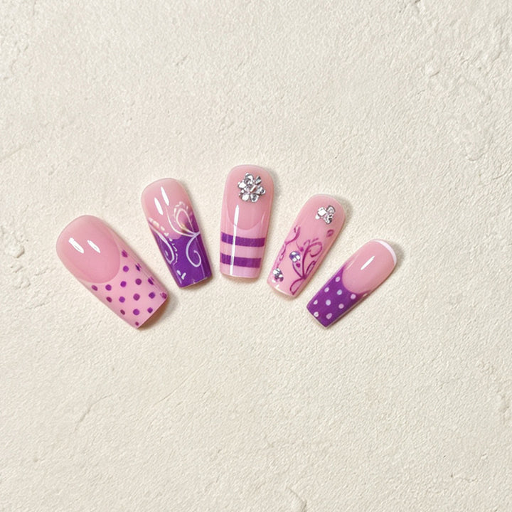 Decorative Long Acrylic Nail Art Tips Kalsten