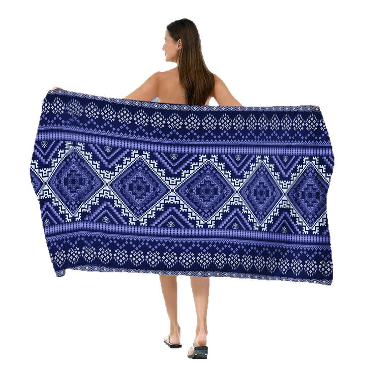 Beach blanket with exclusive geometric tribal design Kalsten