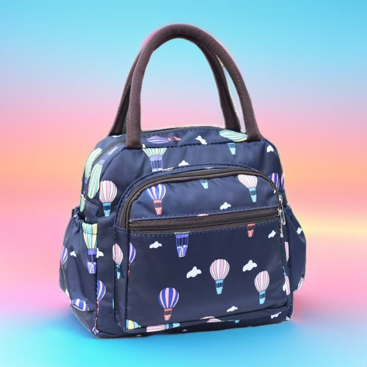 Cat Print Multi-Pocket Tote Bag Kalsten