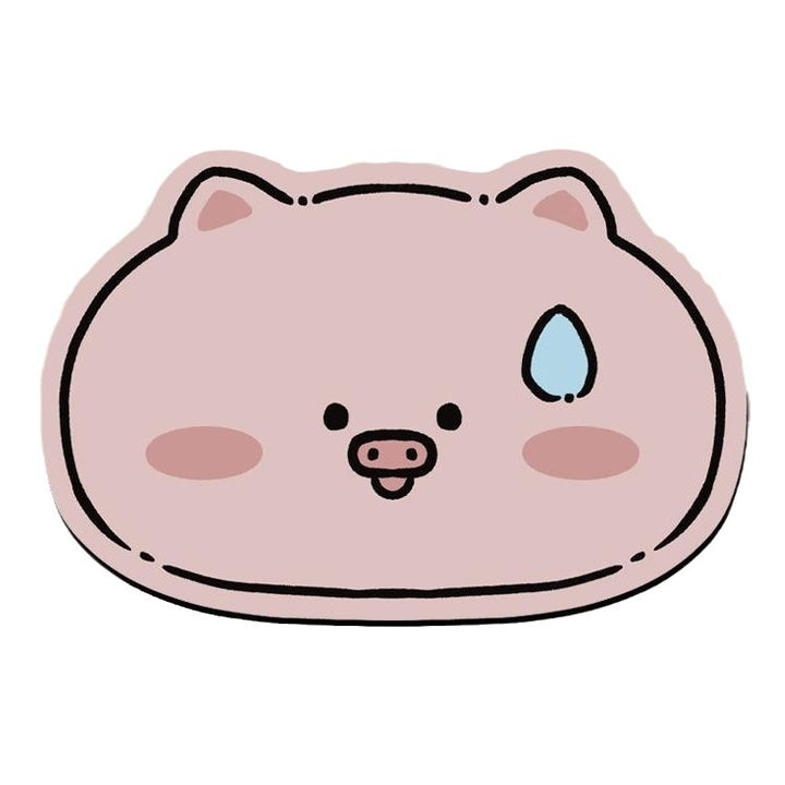 Cute Cartoon Pig-Shaped Bathroom Mat