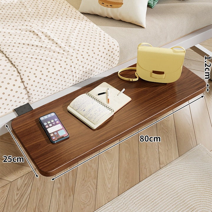 Clamp-On Floating Bedside Shelf with Bamboo Top and Slim Profile
