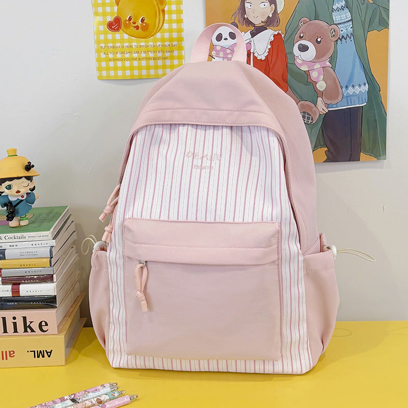 Casual Stripe Patterned Backpack Kalsten