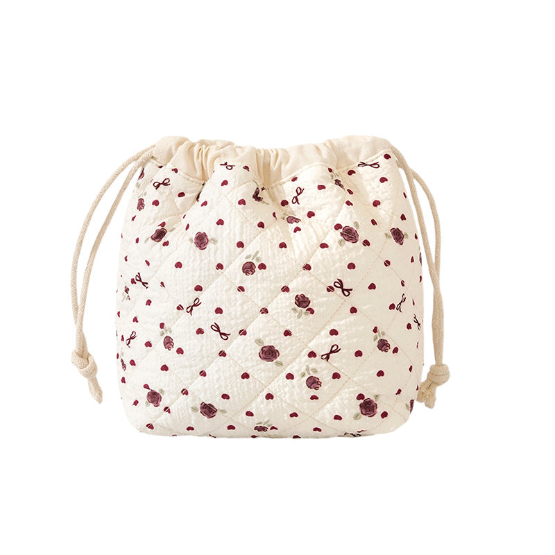 Quilted Floral Drawstring Bag Kalsten