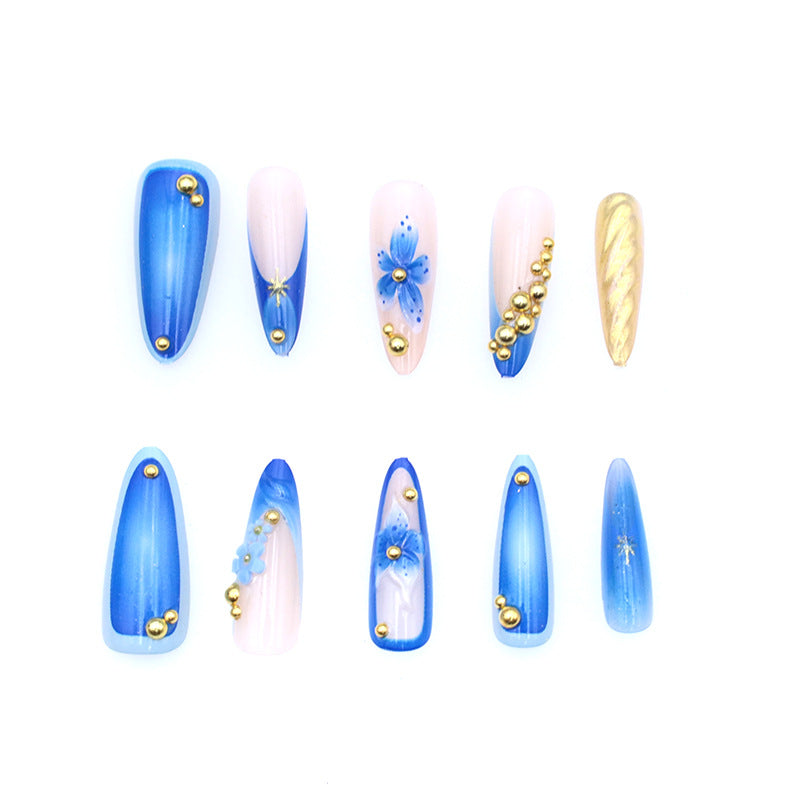 Artistic Floral Nail Art Extensions Kalsten