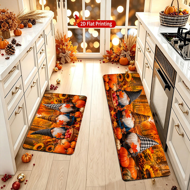 Fall-Themed Kitchen Runner Mat