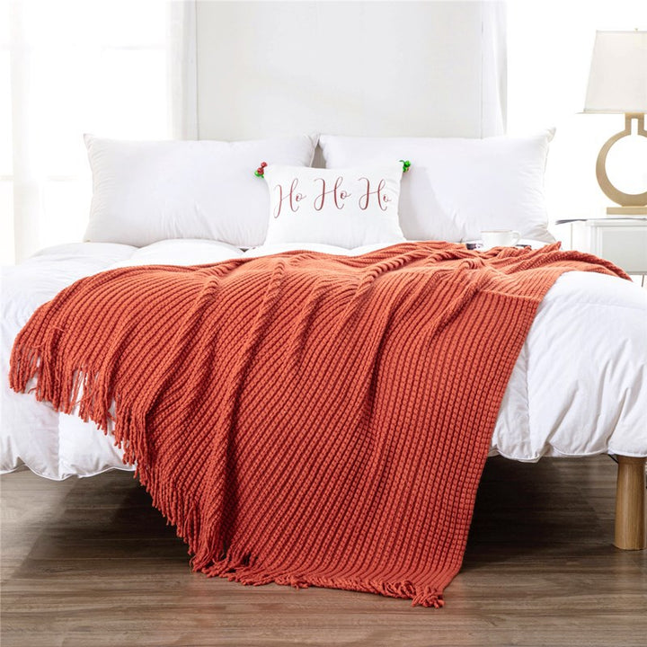 Home Decor Cozy Knitted Throw Blanket