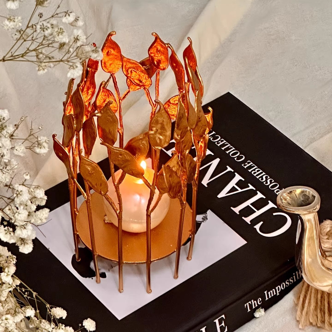 Artistic Leaf Candle Holder
