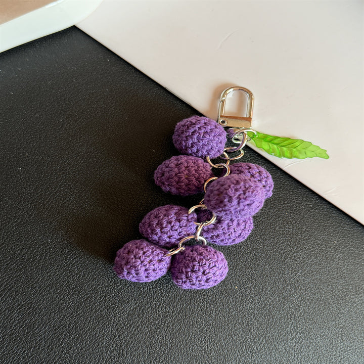 Whimsical Grape Cluster Keychain Kalsten