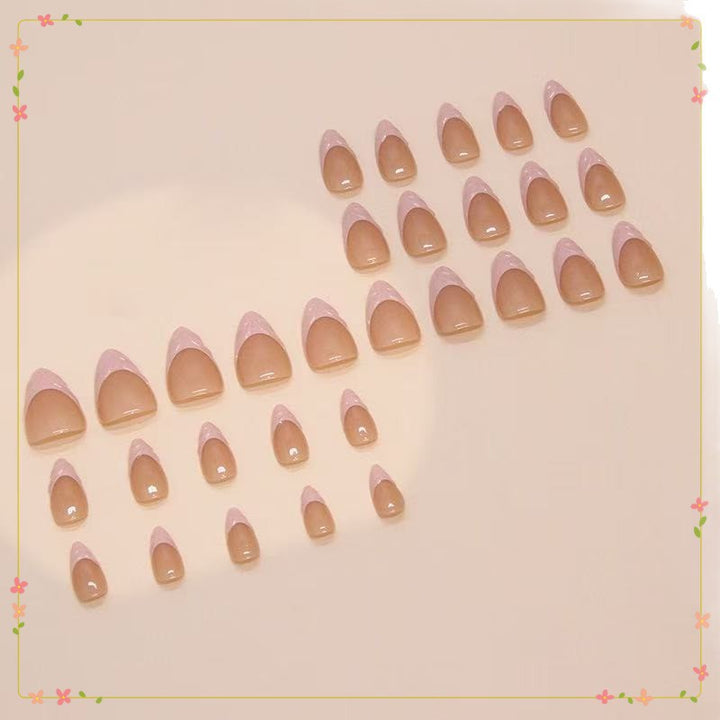 Elegant Nail Tips with French Design Kalsten
