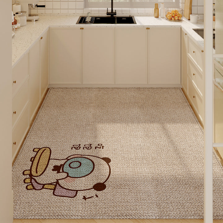 Cartoon-Themed Kitchen Floor Mat