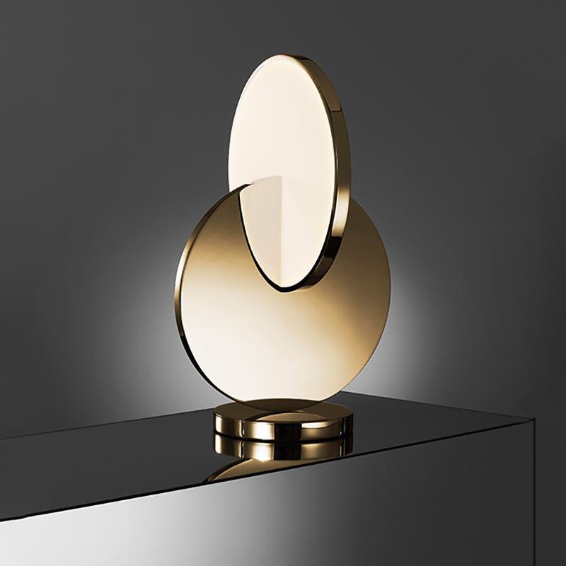 Artistic Table Lamp with Geometric Design
