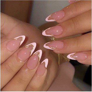 Elegant French Tip Nail Art Set Kalsten