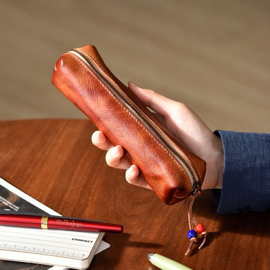 Elegant Leather Pencil Case