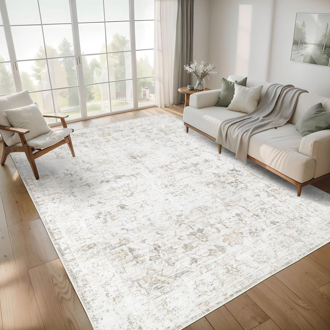 Vintage-inspired geometric rug