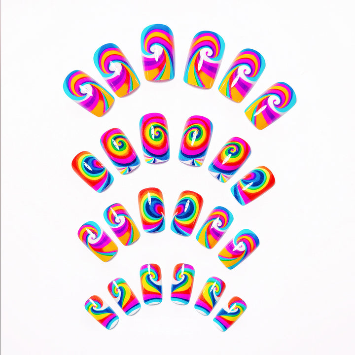 Psychedelic Swirl Nail Art Kalsten