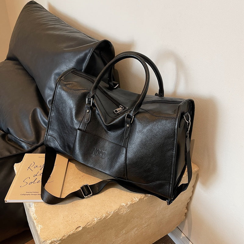 Luxurious Leather Travel Duffle Bag Kalsten