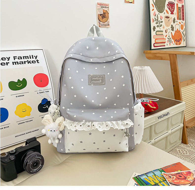 Cute Star Print Lightweight Backpack Kalsten