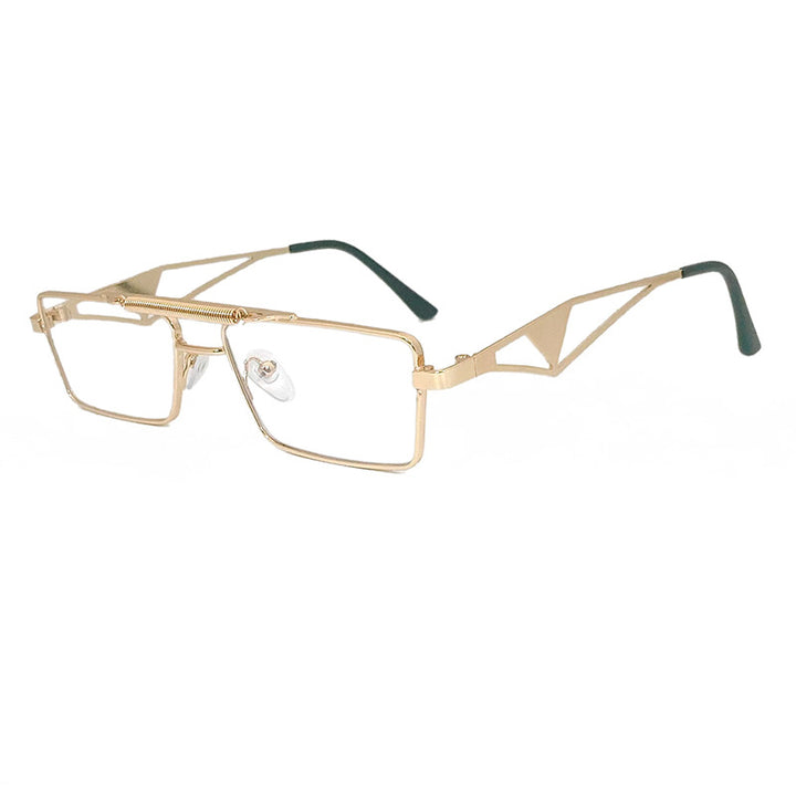 Fashionable sunglasses with square frame and mirrored lenses Kalsten