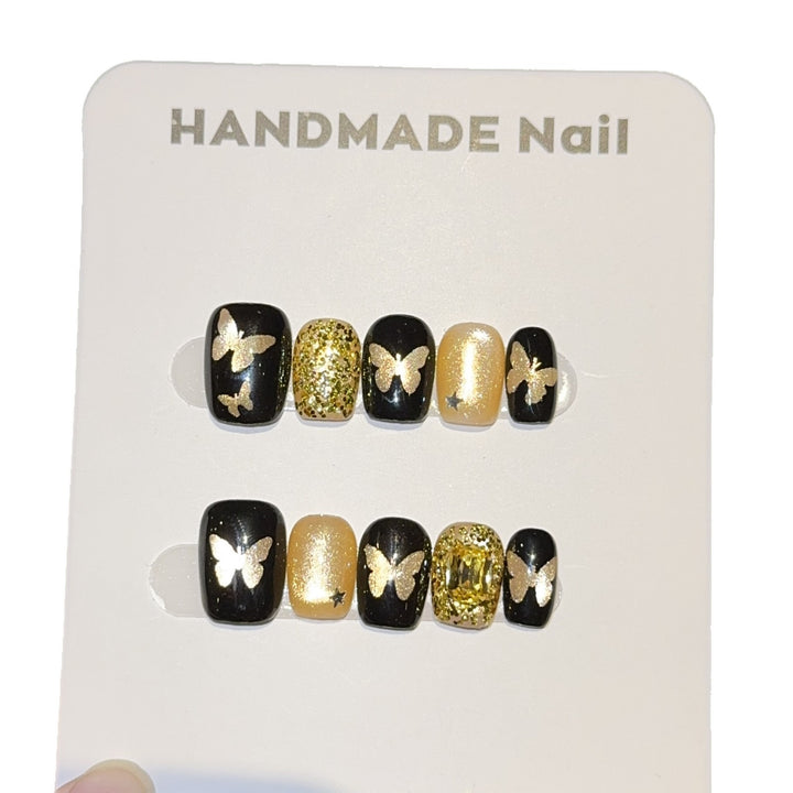 Artificial nails with elegant butterfly design Kalsten