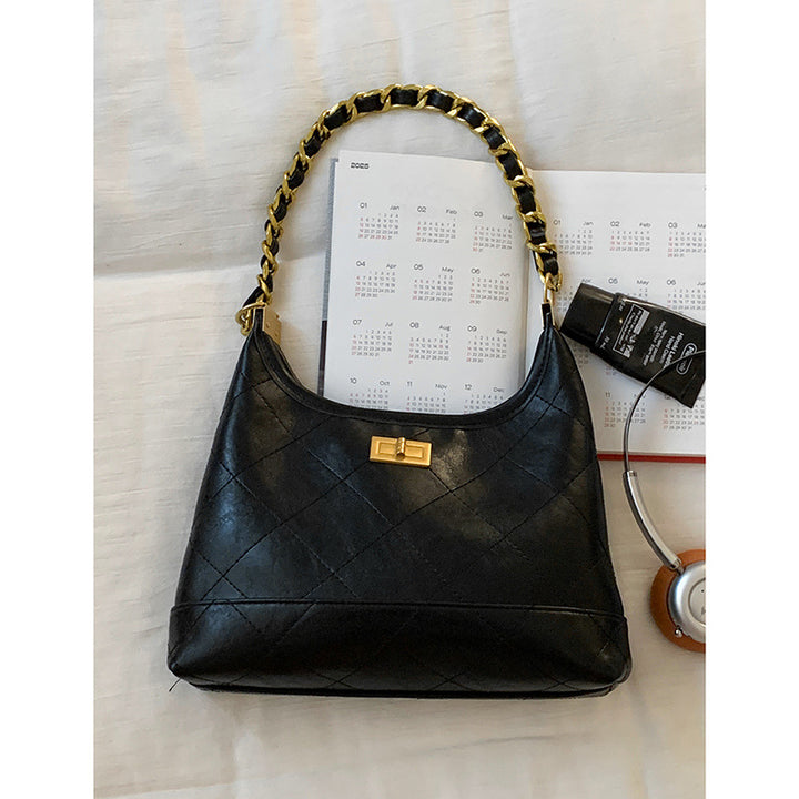 Quilted Suede Hobo Handbag Kalsten