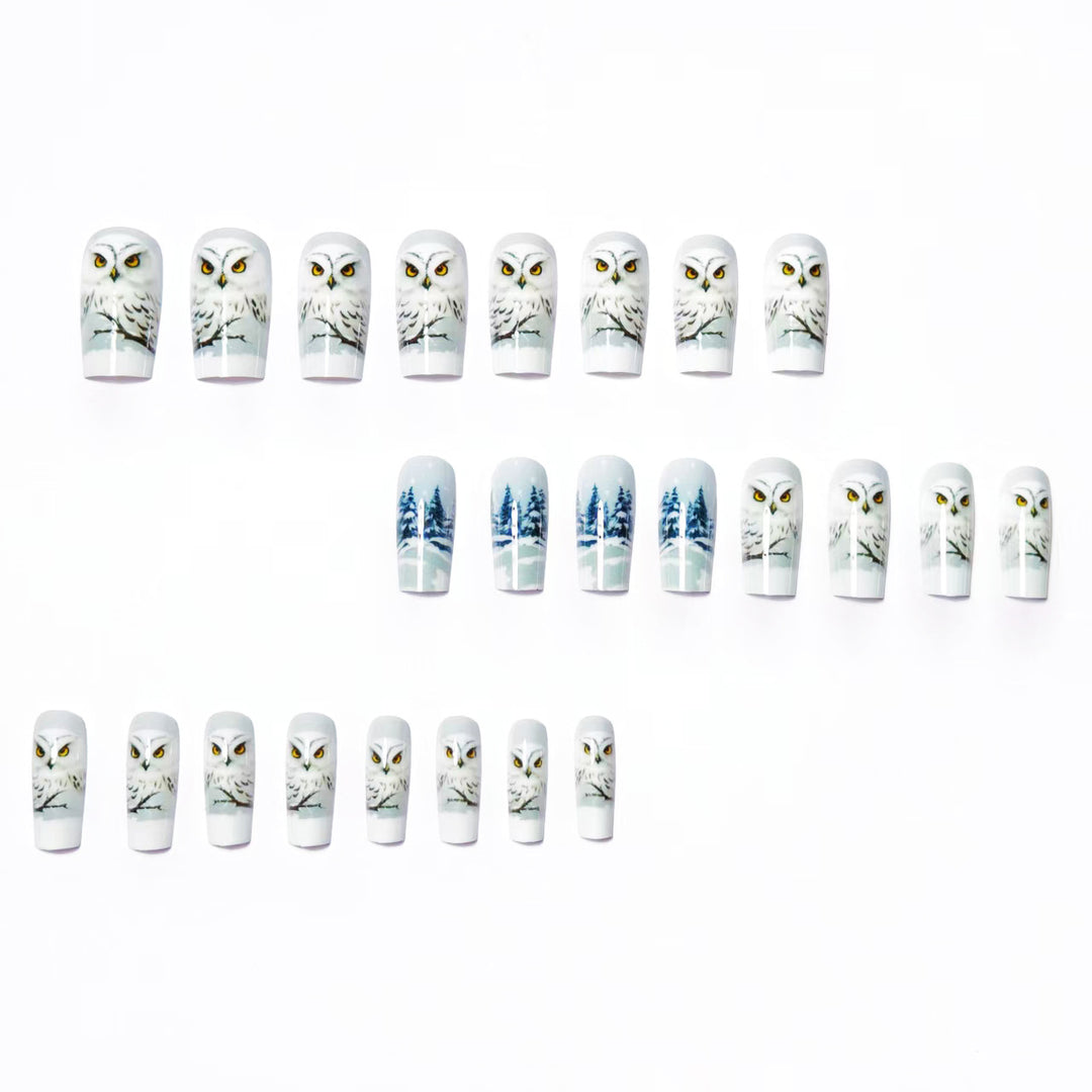 Artificial nails with owl design Kalsten