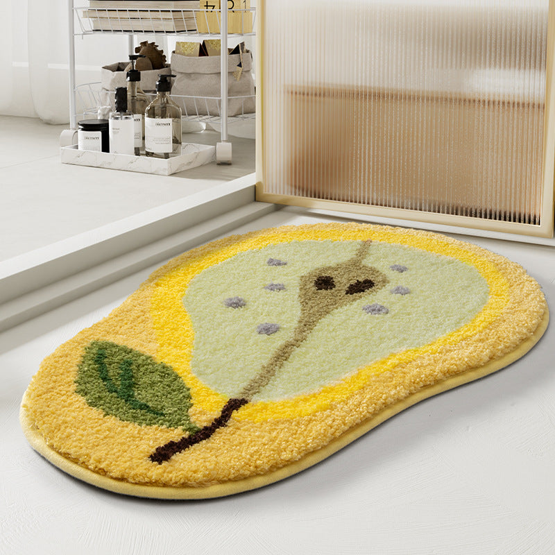 Decorative Peach Shaped Bath Mat Kalsten