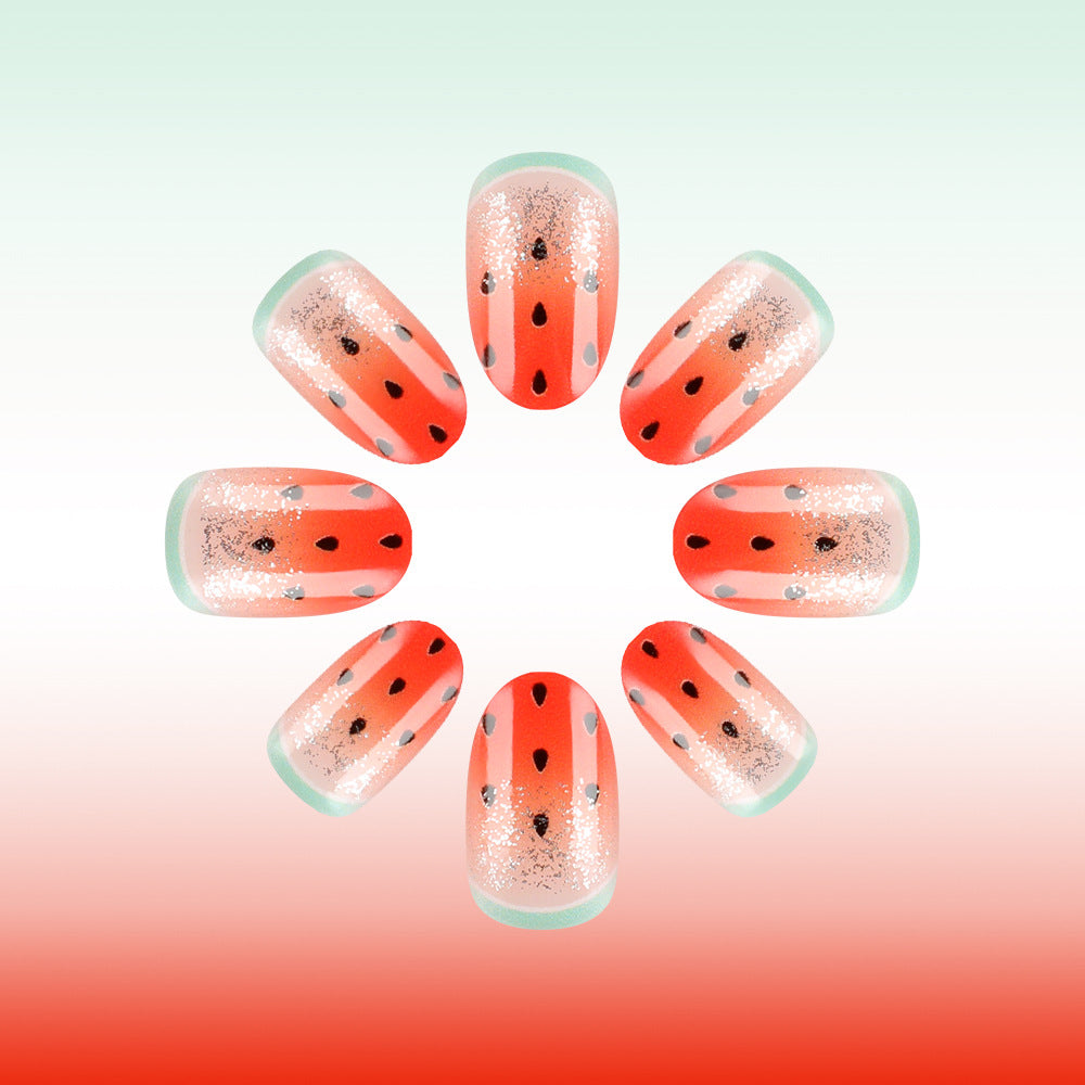 Fun Watermelon-Themed Nail Art Kalsten