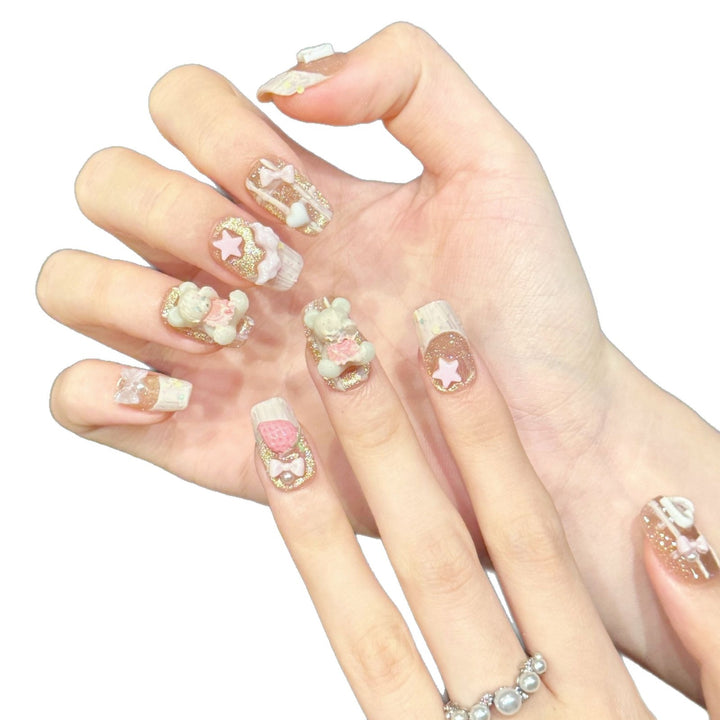 Artistic 3D Character Press-On Nail Art Set