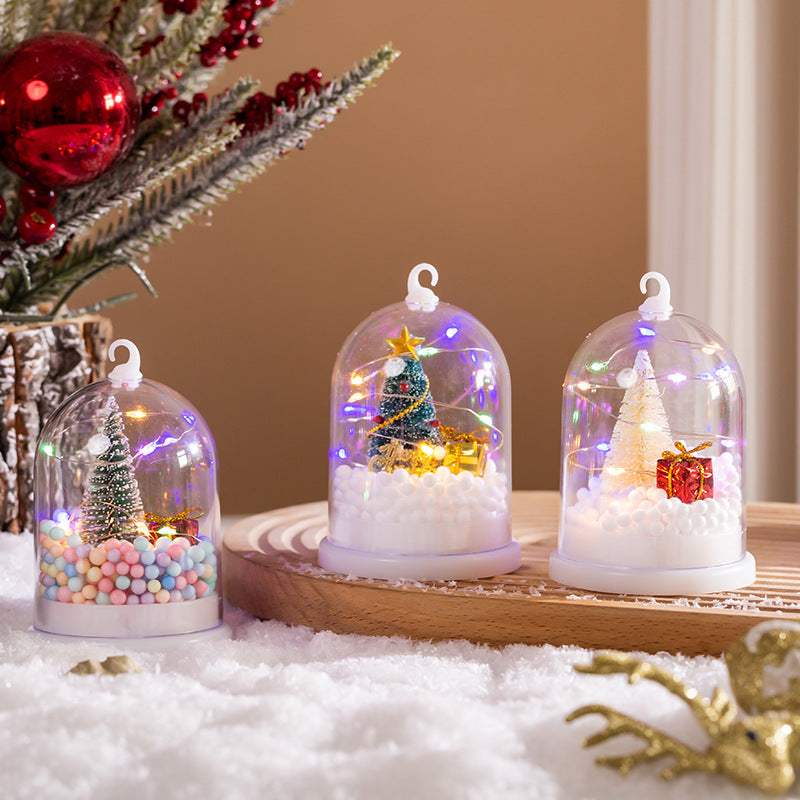 Decorative lantern with Christmas motif