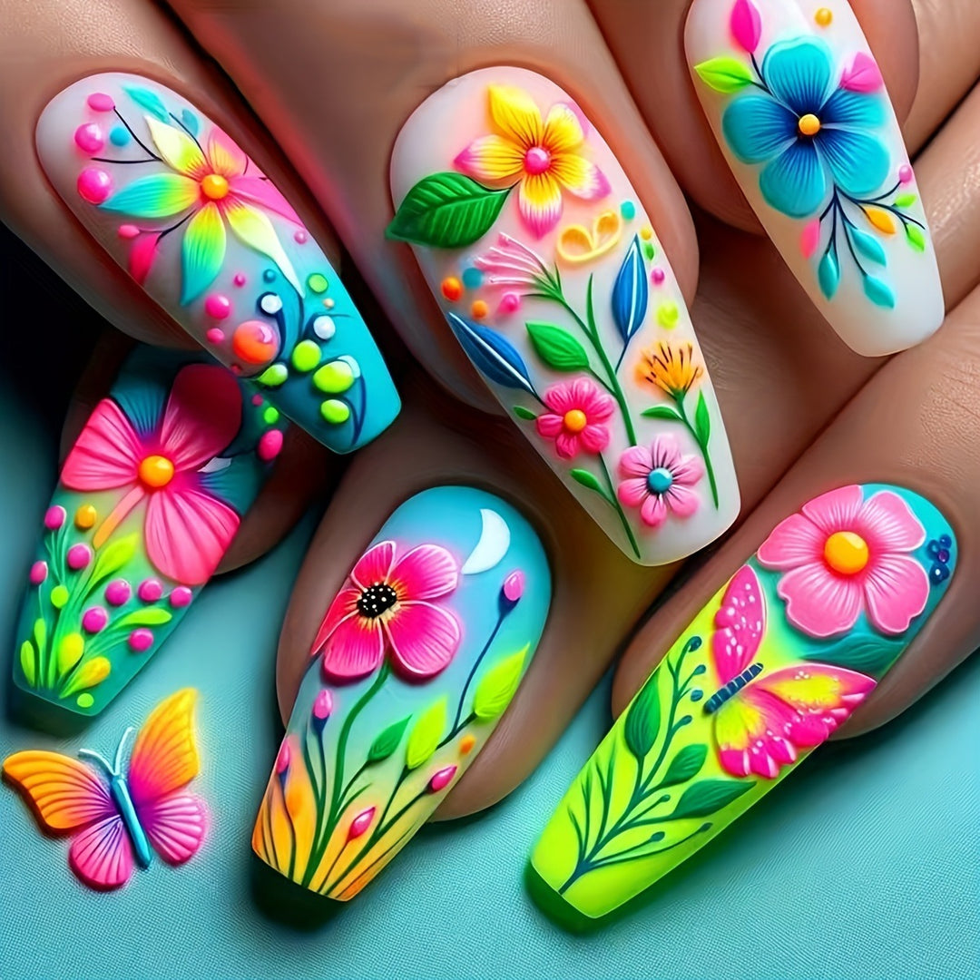 Creative Flower Nail Design Kalsten