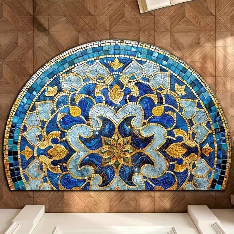 Floral Mosaic Decorative Mat