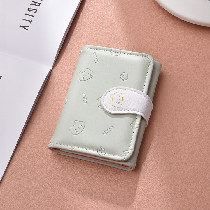 Cute Cat-Themed Card Wallet Kalsten
