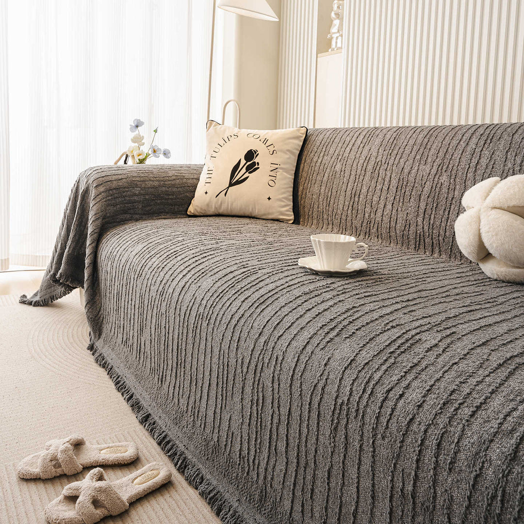 Textured Decorative Sofa Throw Blanket
