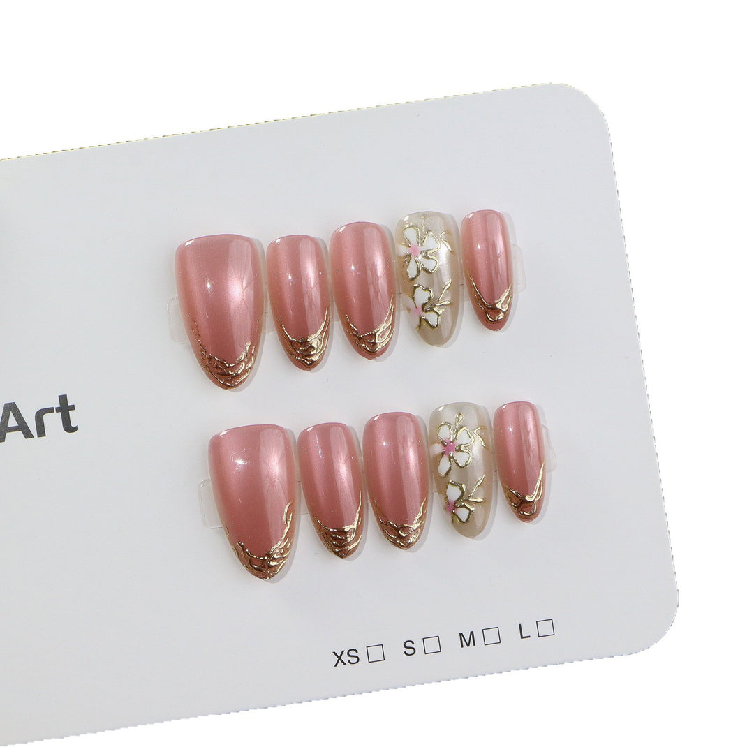 Artificial nails with floral design Kalsten