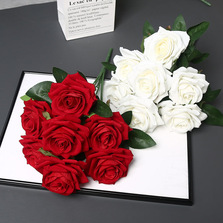 Decorative Faux Rose Bouquet for Home Decor