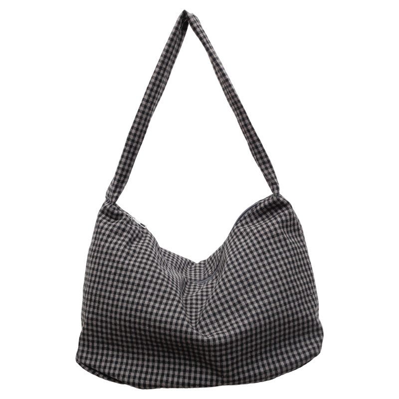 Checkered Pattern Shoulder