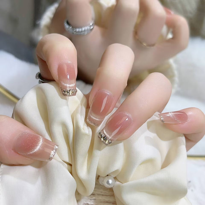 Elegant Glitter Tip Press-On Nail Set Kalsten