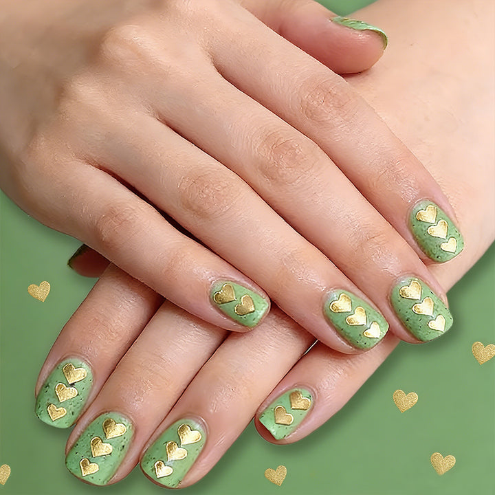 Artistic Heart-Embellished Nail Art Set Kalsten