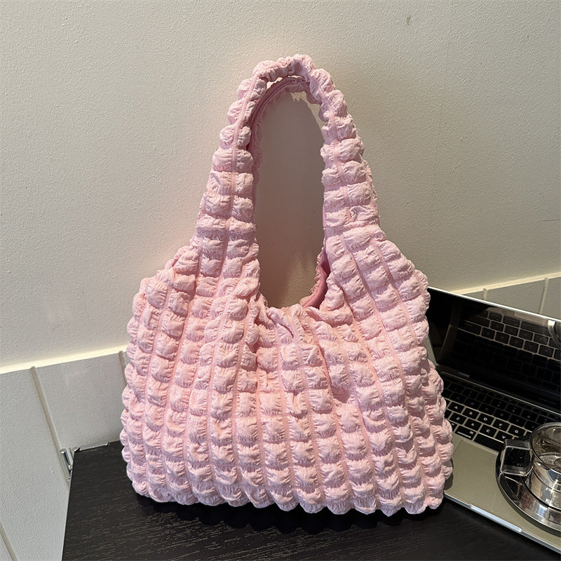 Textured Knit Hobo Bag