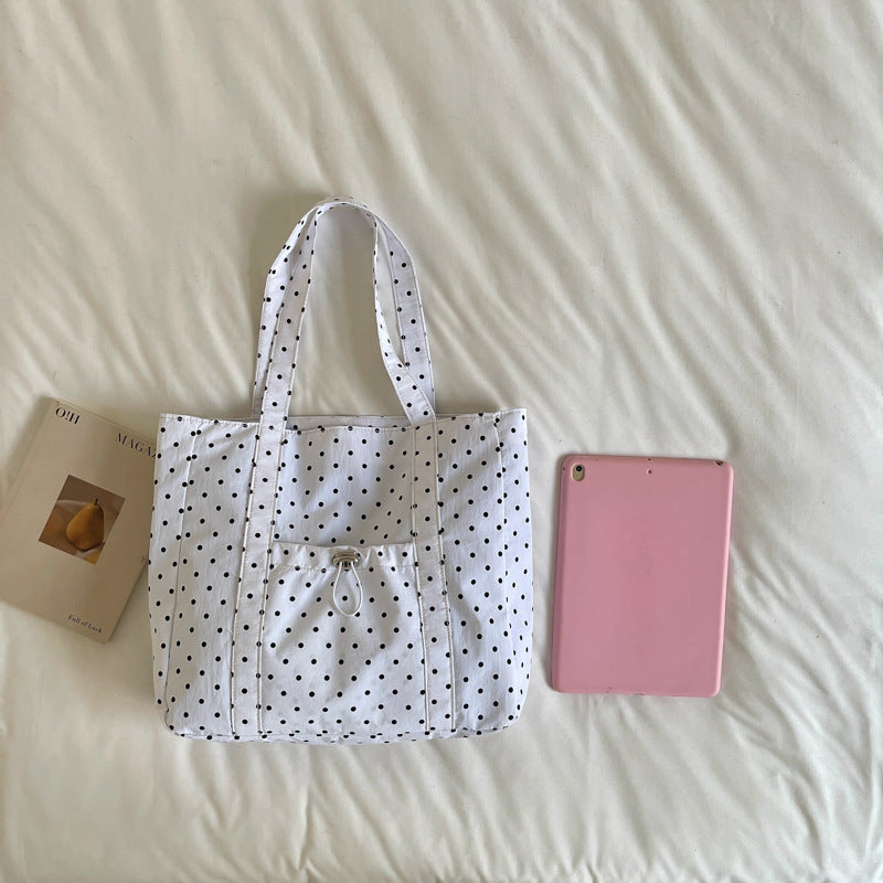 Versatile Polka Dot Tote Bag