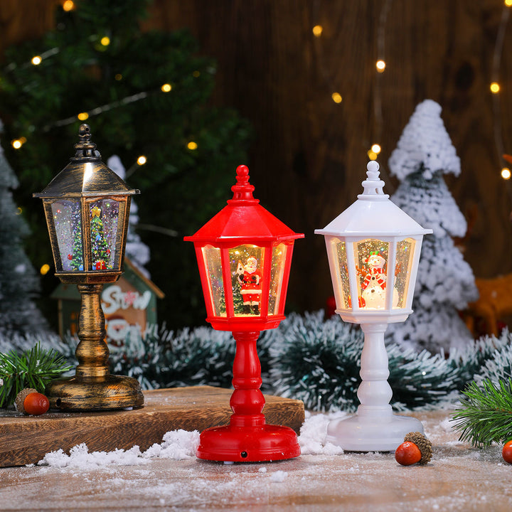LED Decorative Lantern with Santa Figurine Kalsten