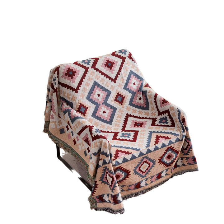 Geometric Pattern Woven Throw Blanket