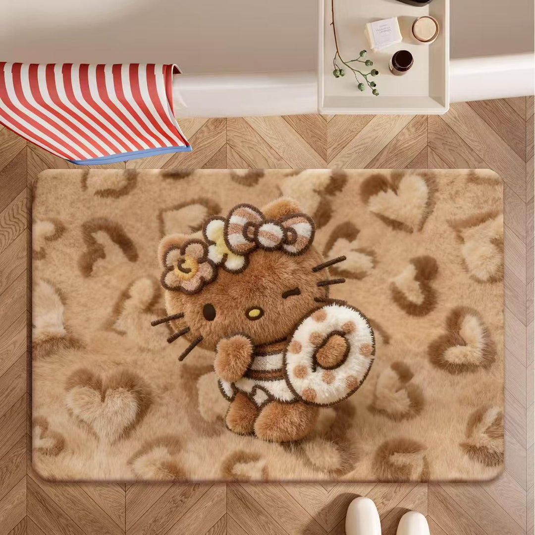 Plush Cartoon Character Bath Mat