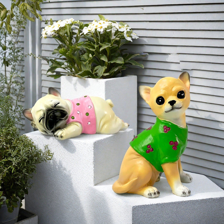 Decorative Sleeping Bulldog Figure Kalsten