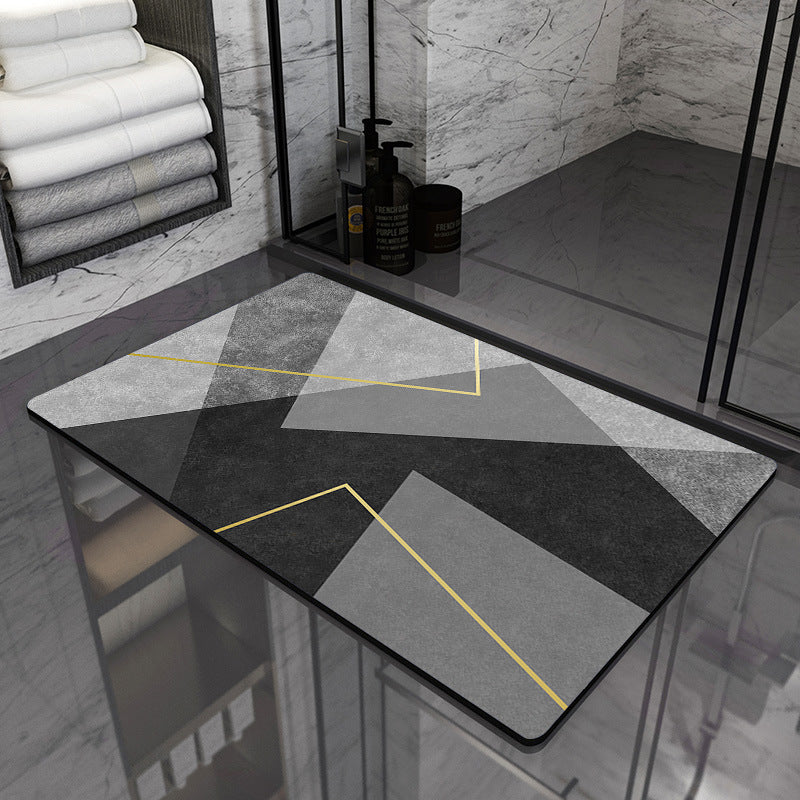 Geometric Pattern Bath Mat