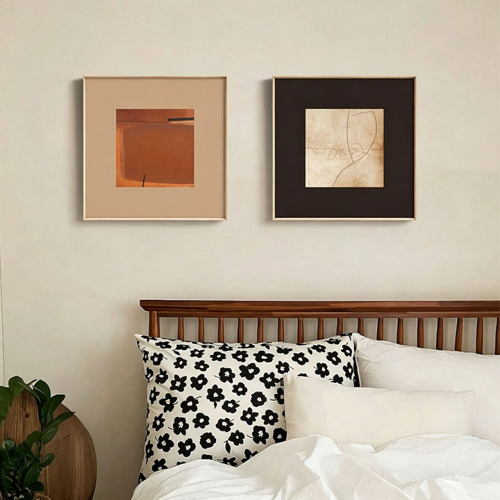 Elegant Framed Abstract Line Art