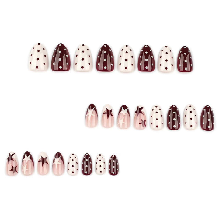 Artistic Star and Dot Press-On Nail Tips Kalsten