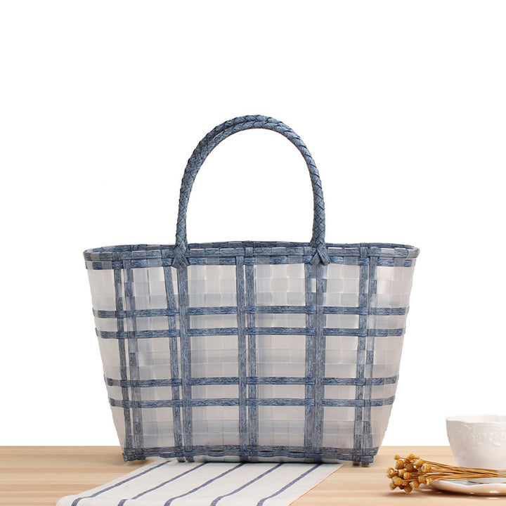 Spacious beach bag with transparent design Kalsten